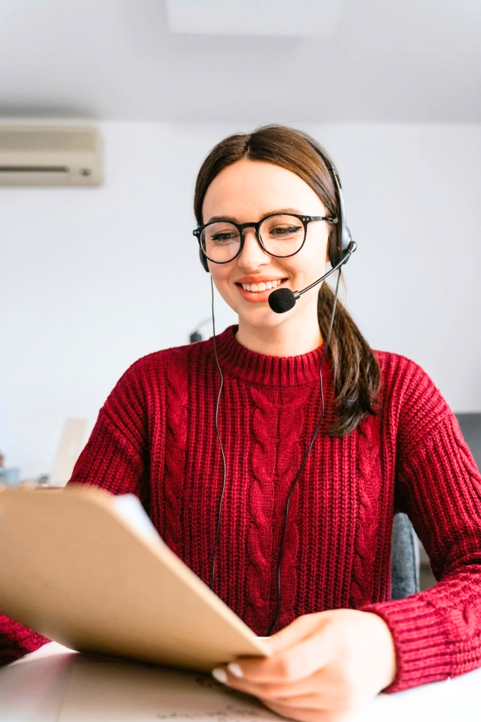 Students discussing study abroad options with a consultant
