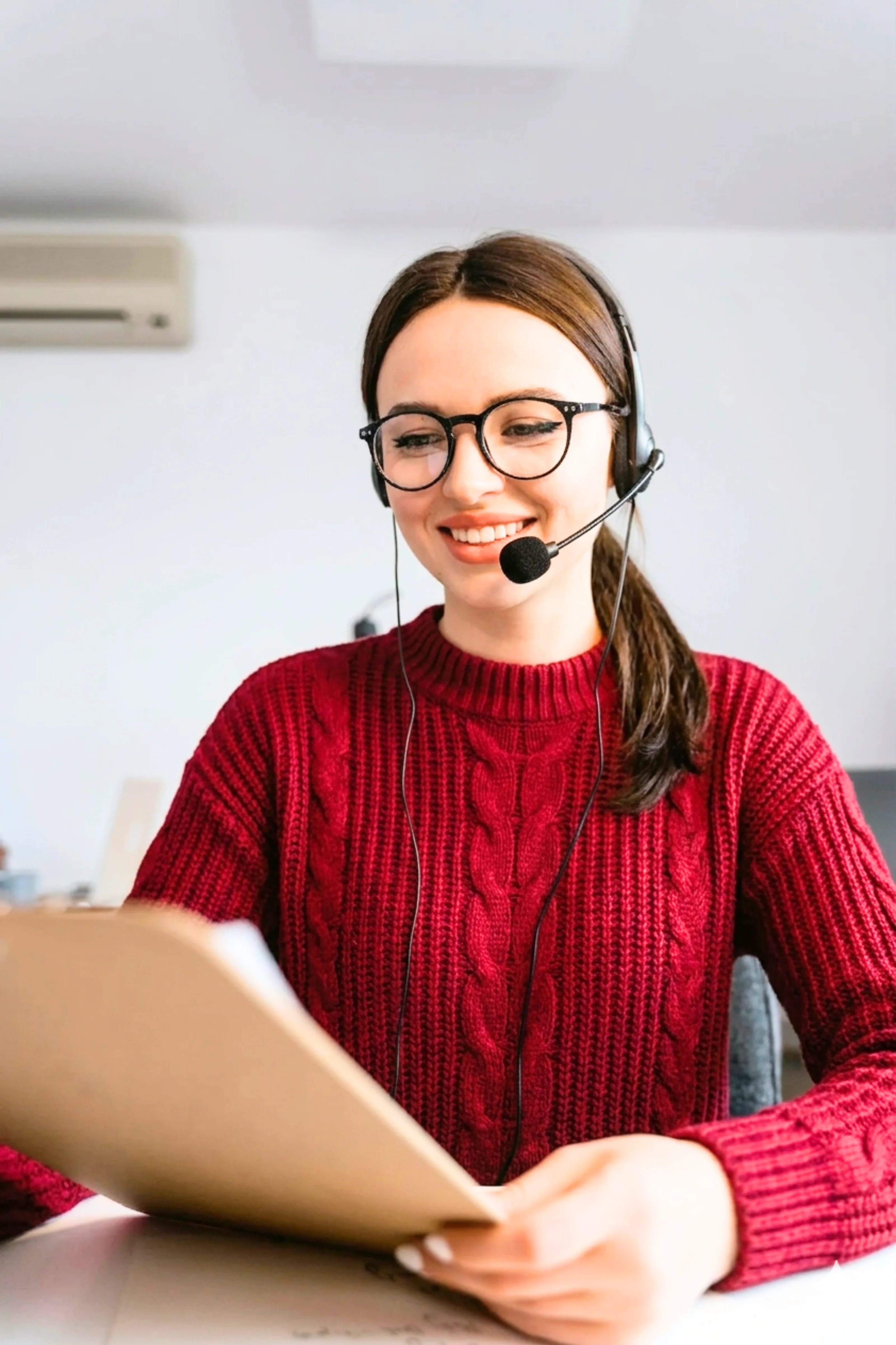 Students discussing study abroad options with a consultant